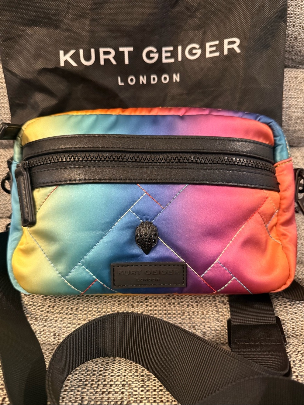 🔥 Kurt Geiger London Rainbow Crossbody – Recycled Nylon 🔥 - Picture 3 of 9